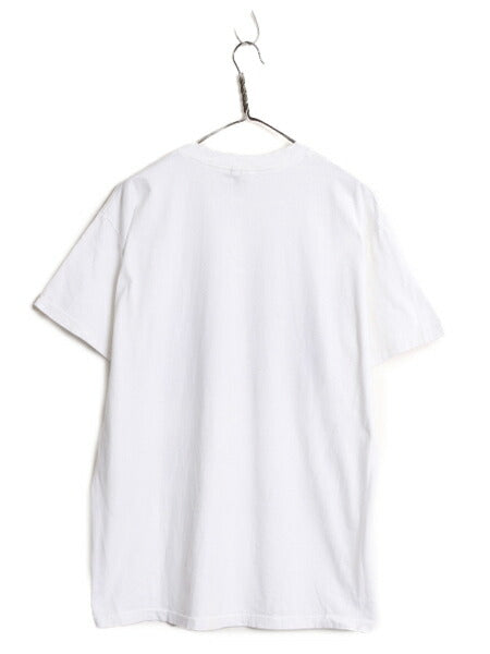 90s 00s ゾウ アート イラスト メッセージ プリント Tシャツ メンズ XL オールド 大きいサイズ 白 ヘビーウェイト 白Tシャツ アニマル 白T