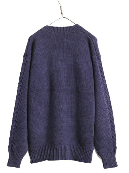 90s OLD GAP コットン デザイン ニット セーター メンズ XL 程/ 90年代 オールド ギャップ アーガイル 紺タグ ヘビーウェイト 大きいサイズ