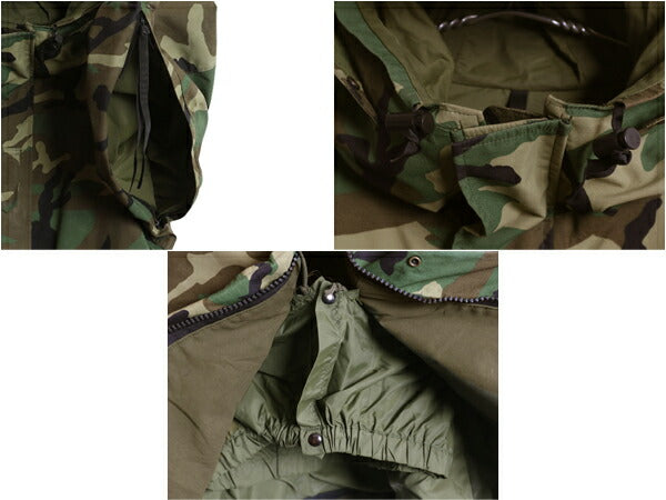 90s 米軍実物 US ARMY ECWCS ゴアテックス ウッドランドカモ 迷彩 ミリタリー ジャケット SMALL SHORT オールド 96年製 1st GEN パーカー