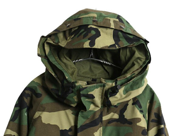 90s 米軍実物 US ARMY ECWCS ゴアテックス ウッドランドカモ 迷彩 ミリタリー ジャケット SMALL SHORT オールド 96年製 1st GEN パーカー