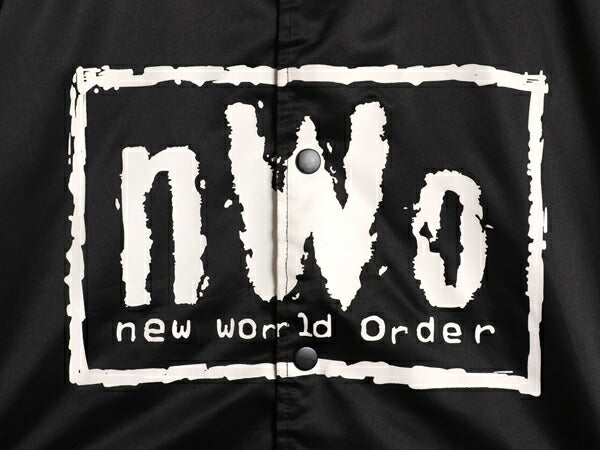 デッドストック NWO 中綿 ナイロン スタジャン メンズ L 両面 ロゴ プリント ジャンパー ブルゾン オフィシャル プロレス アメプロ 黒 WWE