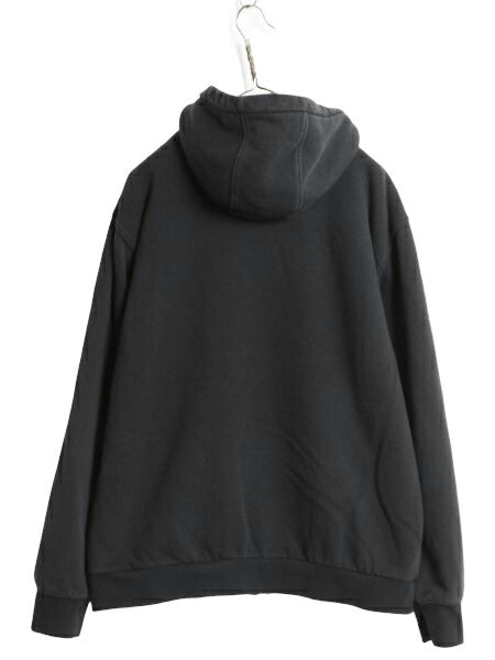 US企画 カーハート 裏 ボア フルジップ スウェット パーカー メンズ L パイル フリース ジャケット トレーナー Rain Defender 撥水加工 黒