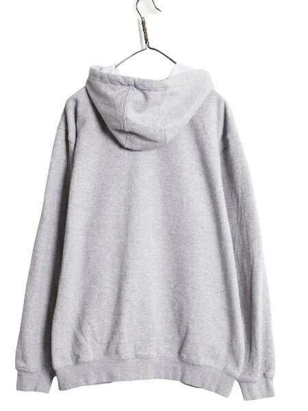 カーハート スウェット フード パーカー メンズ L / トレーナー ミドルウェイト プルオーバー 裏起毛 ワンポイント ゆったり 霜降り グレー