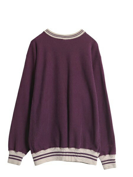 90s USA製 チャンピオン リバースウィーブ スウェット メンズ XXL 古着 オールド トレーナー 裏起毛 スクリプト ロゴ 刺繍 目付き パープル