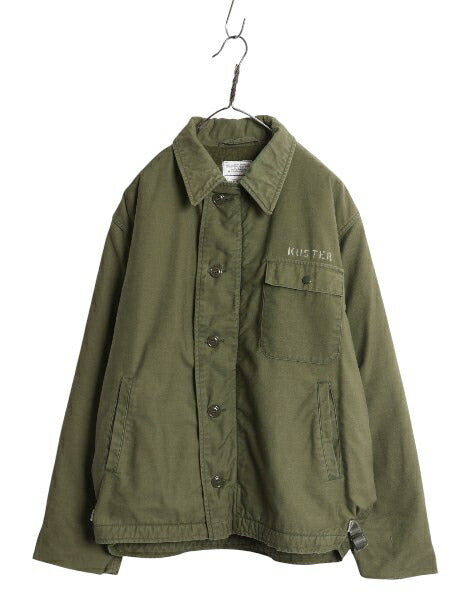 80s 米軍実物 USN ネイビー A-2 デッキ ジャケット メンズ L 程 86年製 ヴィンテージ NAVY ミリタリー 軍物 裏ボア ライナー付き ブルゾン