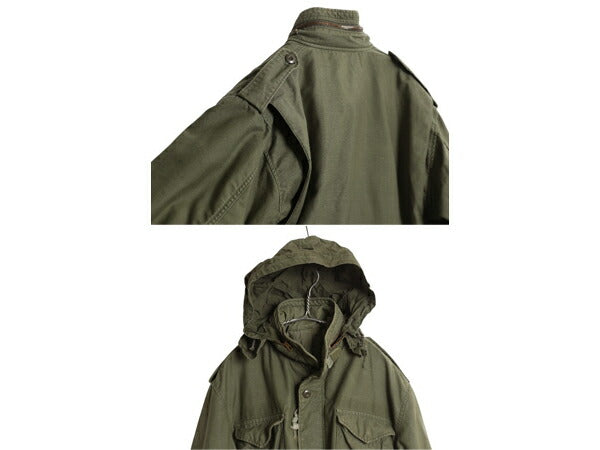 80s 米軍実物 US ARMY M-65 フィールド ジャケット MEDIUM SHORT ヴィンテージ ミリタリー アーミー 軍物 ブルゾン 3rd ブラス カーキ M65