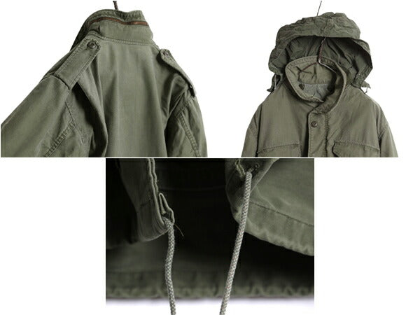 80s 米軍実物 US ARMY M-65 フィールド ジャケット MEDIUM SHORT / 古着 ヴィンテージ ミリタリー アーミー 軍物 ブルゾン 3rd ブラス M65