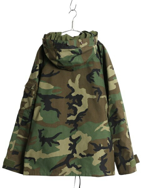 90s 米軍実物 US ARMY ECWCS ゴアテックス ウッドランドカモ 迷彩 ミリタリー ジャケット MEDIUM REGULAR 古着 オールド 1st GEN パーカー