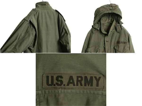80s 米軍実物 US ARMY M-65 フィールド ジャケット LARGE SHORT 程 古着 ヴィンテージ ミリタリー アーミー 軍物 ブルゾン 3rd ブラス M65