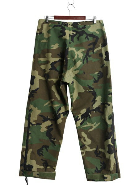 デッドストック 90s 米軍実物 US ARMY ウッドランド カモ オーバー パンツ MEDIUM LONG 新品 ECWCS ゴアテックス ミリタリー ナイロン 迷彩