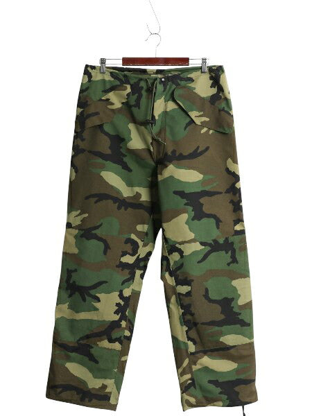 デッドストック 90s 米軍実物 US ARMY ウッドランド カモ オーバー パンツ MEDIUM LONG 新品 ECWCS ゴアテックス ミリタリー ナイロン 迷彩