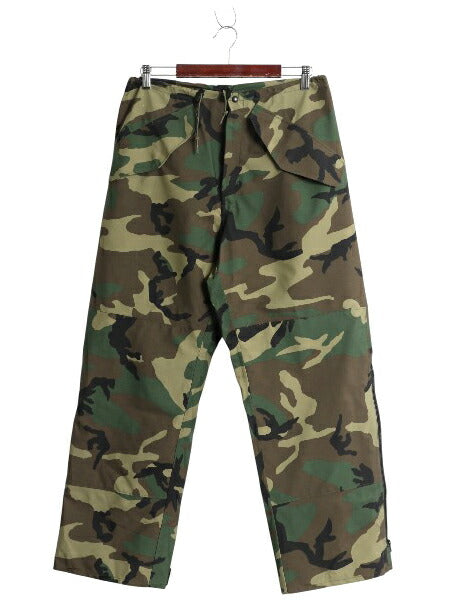 デッドストック 00s 米軍実物 US ARMY ウッドランド カモ オーバー パンツ SMALL REGULAR / ECWCS ゴアテックス ミリタリー ナイロン 迷彩