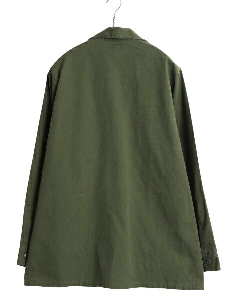 80s 米軍実物 US ARMY ユーティリティ シャツ メンズ M / 古着 84年製 ヴィンテージ ミリタリー アーミー 軍物 長袖シャツ OG-507 オリーブ