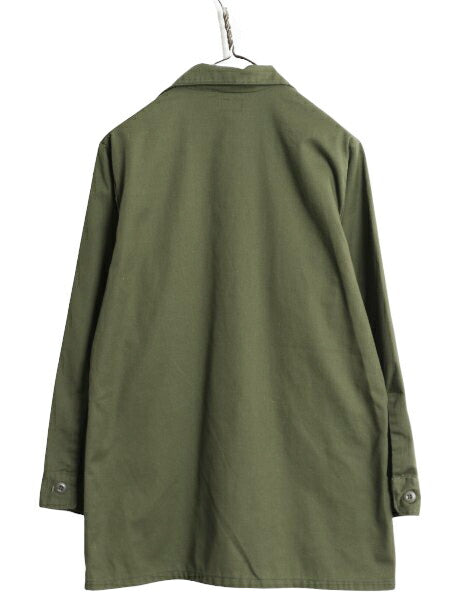 80s 米軍実物 US ARMY ユーティリティ シャツ メンズ M / 古着 81年製 ヴィンテージ ミリタリー アーミー 軍物 長袖シャツ OG507 オリーブ