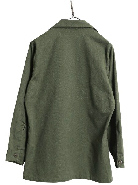 80s 米軍実物 US ARMY ユーティリティ シャツ メンズ S / 古着 87年製 ヴィンテージ ミリタリー アーミー 軍物 長袖シャツ OG507 オリーブ