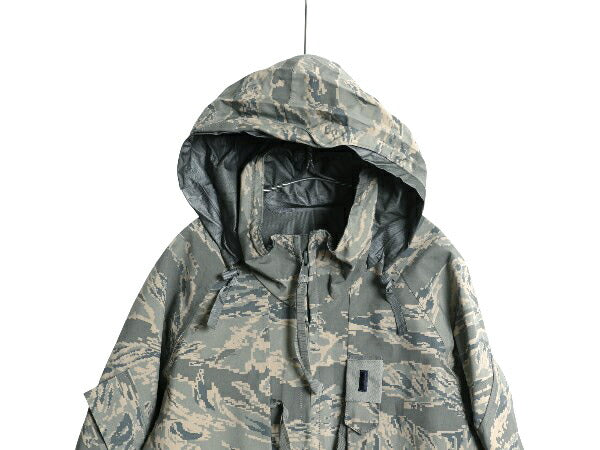 デッドストック 米軍実物 APECS デジタル タイガーカモ 迷彩 ゴアテックス ジャケット LARGE LONG 新品 09年製 ミリタリー USAF ABU ECWCS