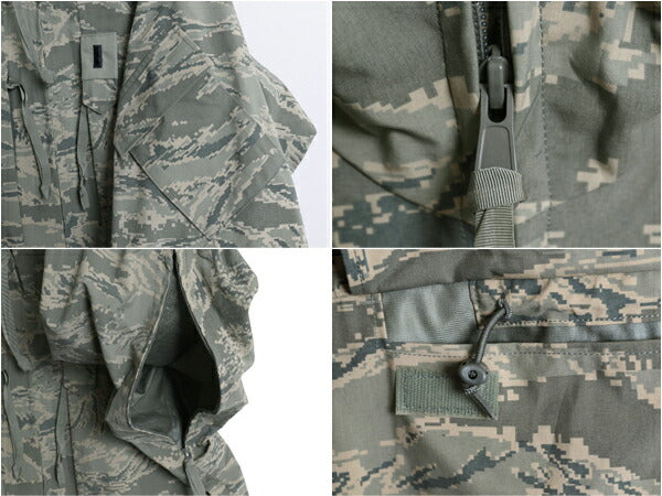 デッドストック 米軍実物 APECS デジタル タイガーカモ 迷彩 ゴアテックス ジャケット LARGE LONG 新品 09年製 ミリタリー USAF ABU ECWCS