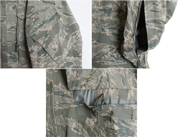 ほぼ デッドストック 米軍実物 APECS デジタル タイガーカモ 迷彩 ゴアテックス ジャケット MEDIUM REGULAR / ミリタリー USAF ABU ECWCS