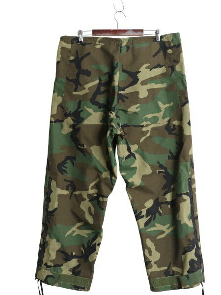 デッドストック 90s 米軍実物 US ARMY ウッドランド カモ オーバー パンツ LARGE LONG 新品 ECWCS ゴアテックス ミリタリー ナイロン 迷彩