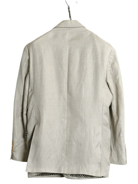 デッドストック ラルフローレン テーラード ジャケット メンズ M 程/ 新品 ポロ ブレザー スーツ リネン シルク サマー きれいめ シンプル