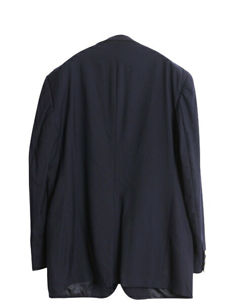 90s USA製 バーバリー プローサム テーラード ジャケット メンズ XL 程 旧タグ オールド ブレザー ウール 紺ブレ 金ボタン 大きいサイズ 紺