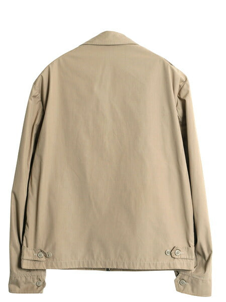 80s 米軍実物 USN ネイビー ウインドブレーカー ジャケット メンズ M 程 ヴィンテージ ミリタリー 軍物 無地 ジャンパー ブルゾン ベージュ