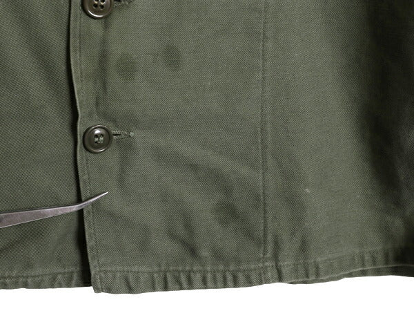 60s 米軍実物 US ARMY コットン サテン ユーティリティ シャツ L 程 古着 ヴィンテージ ミリタリー 軍物 1st 後期 筒袖 OG107 長袖シャツ
