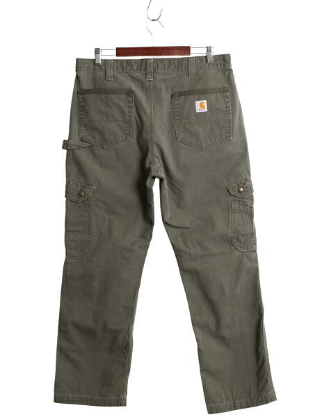 US企画 カーハート ダブルニー カーゴ パンツ メンズ 35 30 ワーク ペインター リップストップ コットン リラックスフィット 廃盤 MOS モス