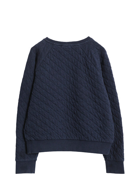 パタゴニア オーガニック コットン キルト クルー レディース L 古着 19年製 キルティング スウェット トレーナー ショート丈 ワンポイント