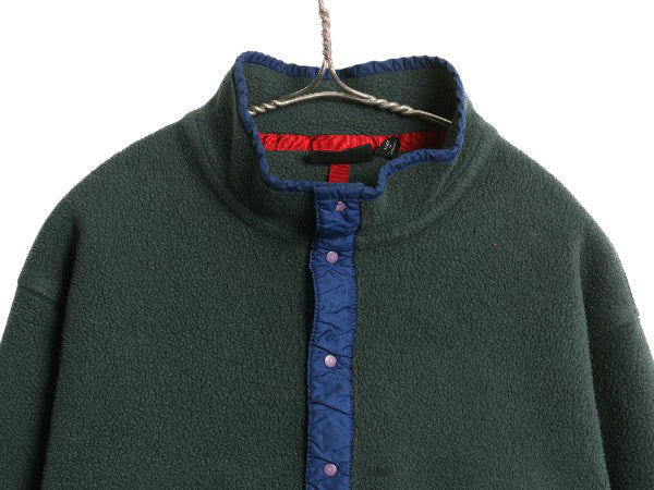 90s パタゴニア スナップT メンズ XL 小さめ L オールド 93年製 旧タグ Rマーク アウトドア プルオーバー フリース ジャケット ブルゾン 緑