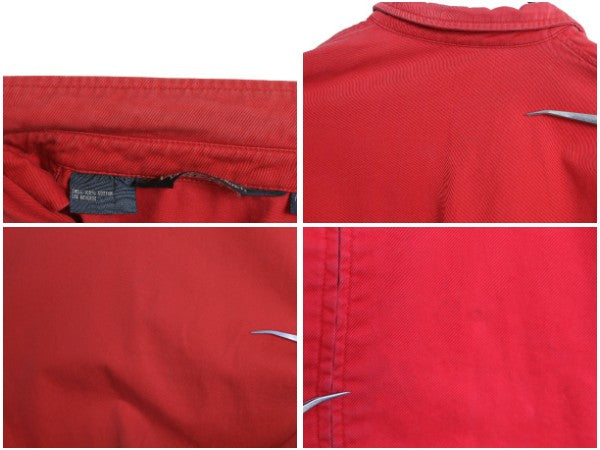 90s ポロ ラルフローレン スイングトップ ジャケット メンズ L / オールド フルジップ コットン ブルゾン ジャンパー ワンポイント レッド