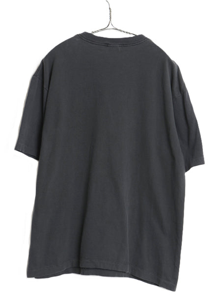 90s USA製 オールド ギャップ ポケット付き 無地 半袖 Tシャツ メンズ L シングルステッチ コットン 耳付き ポケT ブランク 黒 カットソー
