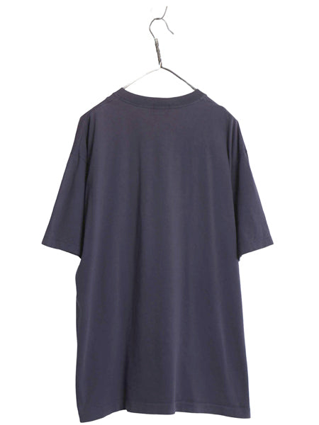 90s USA製 ジョッキー ポケット付き 無地 半袖 Tシャツ メンズ XL / 古着 オールド ポケT ブランク カットソー トップス 大きいサイズ 紺