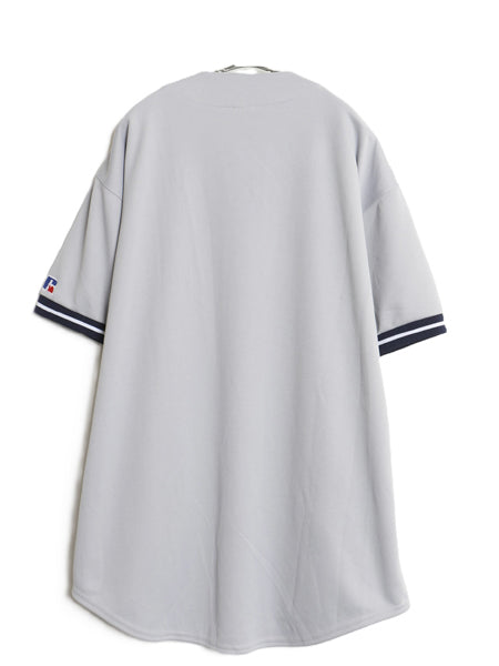 90s ヤンキース ベースボール シャツ メンズ XL / オールド MLB オフィシャル ラッセル 大リーグ ユニフォーム ゲームシャツ 大きいサイズ