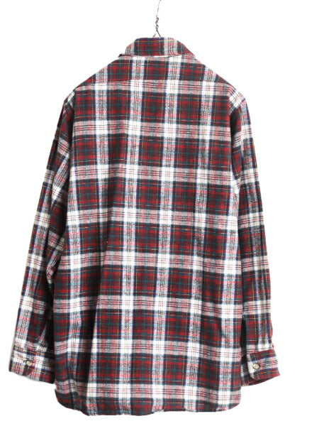 70s USA製 ウールリッチ チェック ヘビー フランネル シャツ メンズ M 程/ 70年代 ヴィンテージ Woolrich 白タグ ネルシャツ マルチカラー