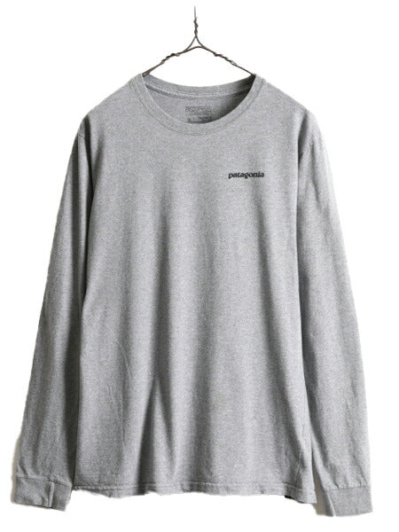 17年製 パタゴニア プリント 長袖 Tシャツ メンズ M / Patagonia アウトドア ロンT オーガニック コットン フィッツロイ ロゴ イラスト P-6