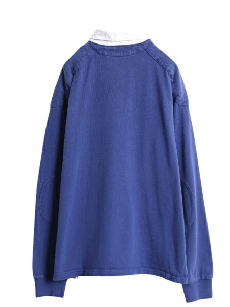 ポロ ラルフローレン ボーダー 長袖 ラガー シャツ メンズ XL 古着 ラグビーシャツ 長袖シャツ ワンポイント ヘビーウェイト 大きいサイズ