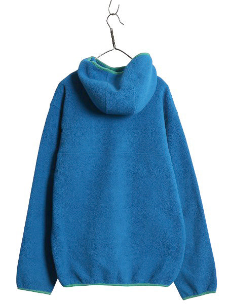 パタゴニア ライトウェイト シンチラ スナップT フーディ メンズ L 12年製 フリース パーカー プルオーバー ジャケット ハイネック ブルー