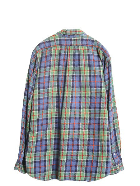 90s ジェイクルー 長袖 ボタンダウン フランネル シャツ メンズ M オールド 旧タグ チェック 長袖シャツ コットン ネルシャツ マルチカラー
