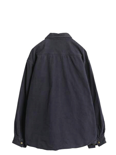 US企画 カーハート コットン キャンバス シャツ ジャケット メンズ XL / ワーク ダック チェック フランネル ライナー付き 長袖シャツ 紺