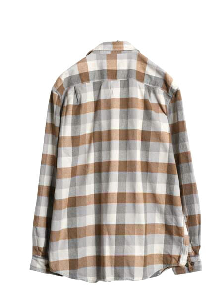 US企画 カーハート チェック ヘビー フランネル シャツ メンズ M ワーク ネルシャツ コットン 長袖シャツ マルチカラー ワンポイント 廃盤