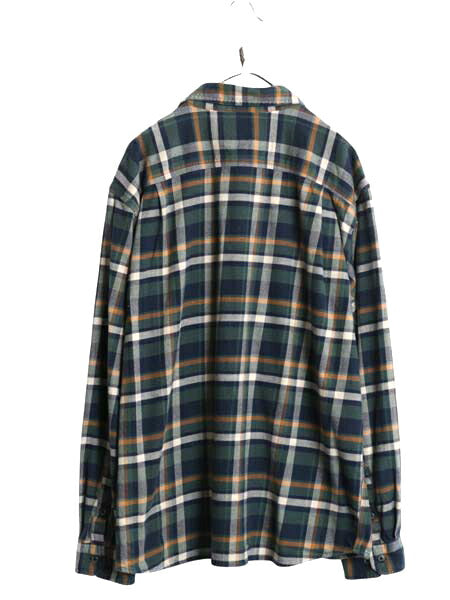 US企画 カーハート チェック フランネル シャツ メンズ XL ワーク ネルシャツ ストレッチ コットン 長袖シャツ マルチカラー 大きいサイズ