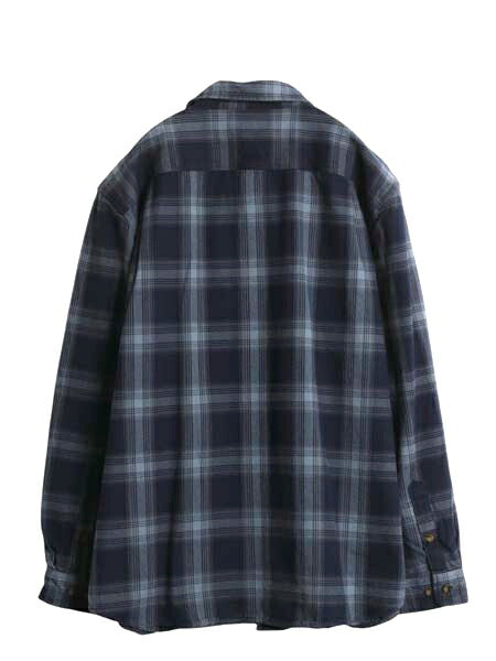 カーハート チェック ヘビー フランネル シャツ メンズ XL / 古着 ワーク ネルシャツ コットン 長袖シャツ マルチカラー 大きいサイズ 紺