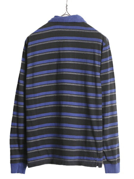 ブルックスブラザーズ ボーダー 長袖 ポロシャツ メンズ M / BROOKS BROTHERS 346 長袖シャツ コットン ワンポイント ボックス カットソー