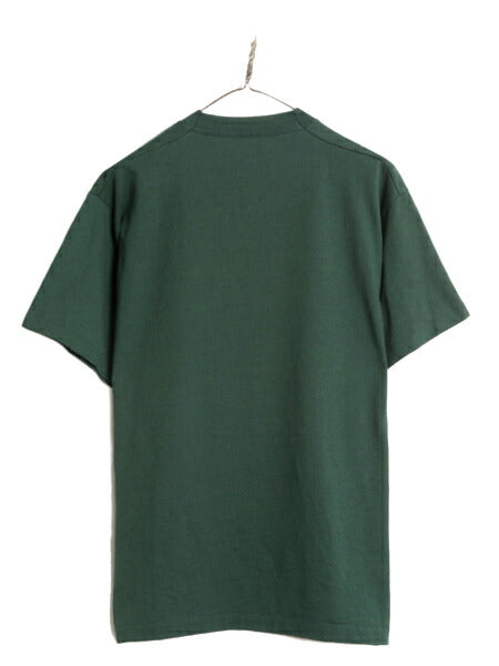 90s USA製 ドッグ アート イラスト プリント Tシャツ メンズ L 古着 90年代 オールド 犬 アニマル シングルステッチ コッカースパニエル 緑