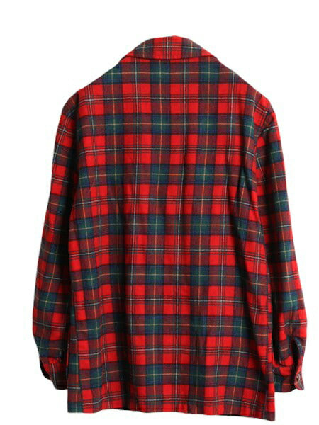70s USA製 ペンドルトン チェック ウール テーラード ジャケット メンズ M 古着 70年代 ヴィンテージ PENDLETON ブレザー シャツ素材 薄手