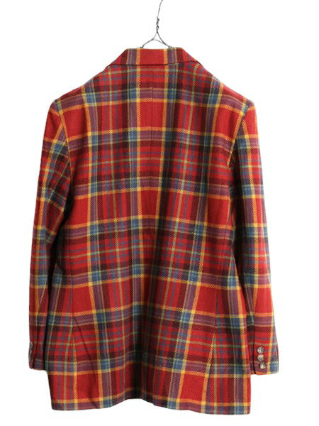 デッドストック 90s OLD GAP チェック テーラード ジャケット レディース M 新品 ブレザー 90年代 オールド ギャップ 旧タグ 紺タグ ウール