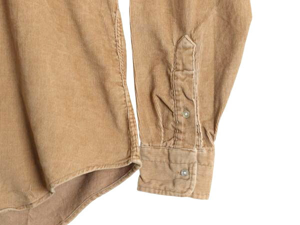 デッドストック 90s ポロ ラルフローレン 細畝 コーデュロイ 長袖 ボタンダウン シャツ キッズ XL メンズ S 程/ 新品 オールド 長袖シャツ