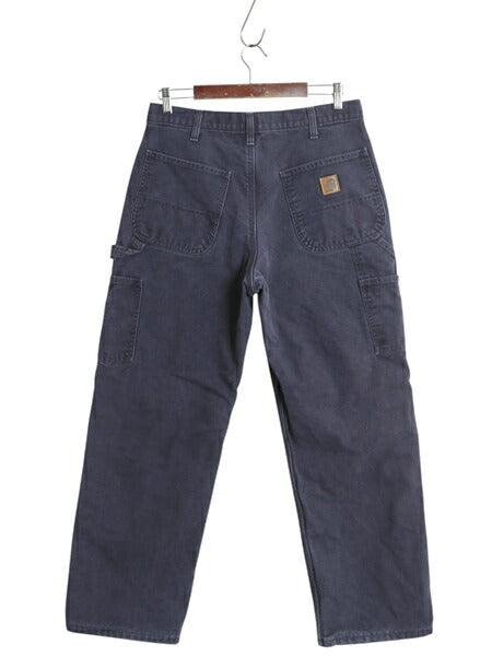 00s US企画 カーハート ウォッシュド ダック ペインター パンツ メンズ 32 30 古着 オールド フランネル ライナー付き ストレート ボトムス