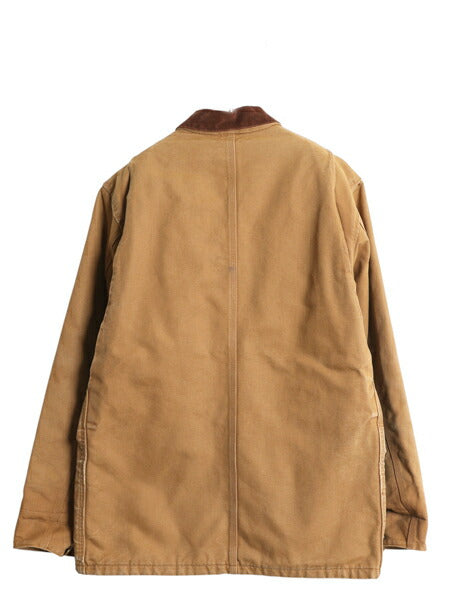 カーハート チョア コート メンズ M 古着 ワーク ダック カバーオール ジャケット ブランケット ライナー付き ブルゾン ワンポイント 廃盤